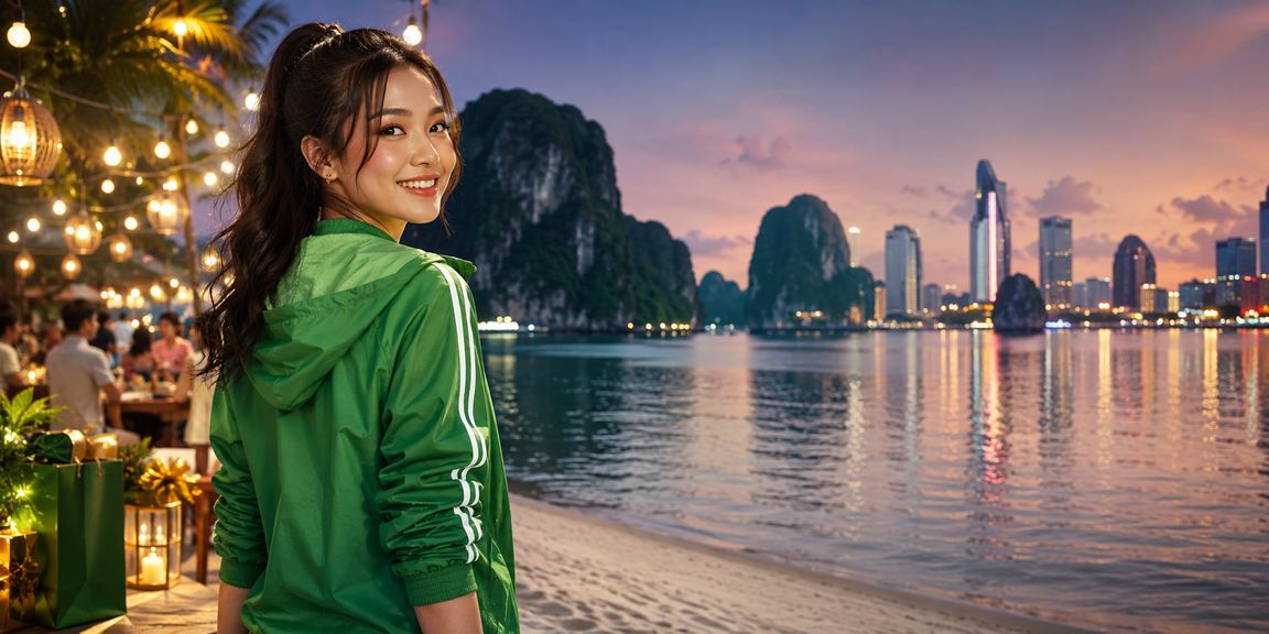 Không khí lễ hội cá cược và vui chơi tại Vịnh Hạ Long – người tham gia xổ số và giải trí ngoài trời