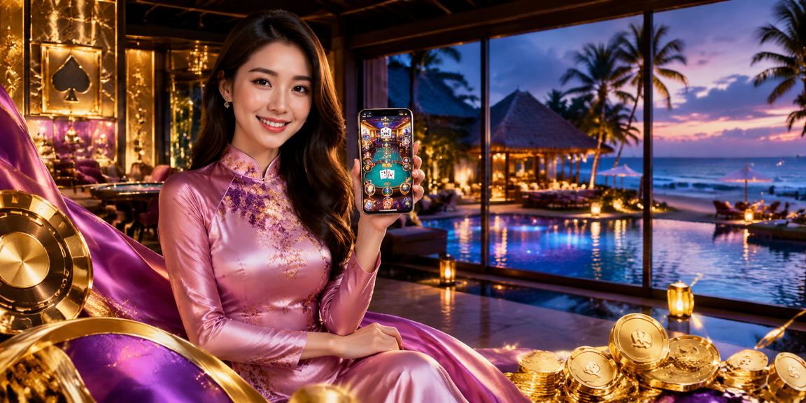 Khách hàng tại Mũi Né thanh toán và tham gia card game trên điện thoại